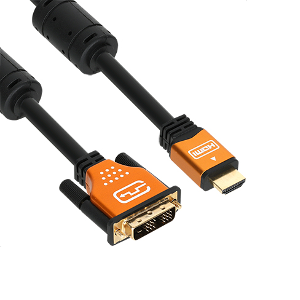 [NETmate] 넷메이트 NM-HD01GZ HDMI to DVI Gold Metal 케이블, 1M [길이선택]