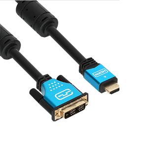 [NETmate] 넷메이트 NM-HD01BZ HDMI to DVI 1.4 Blue Metal 케이블, 1M [길이선택]